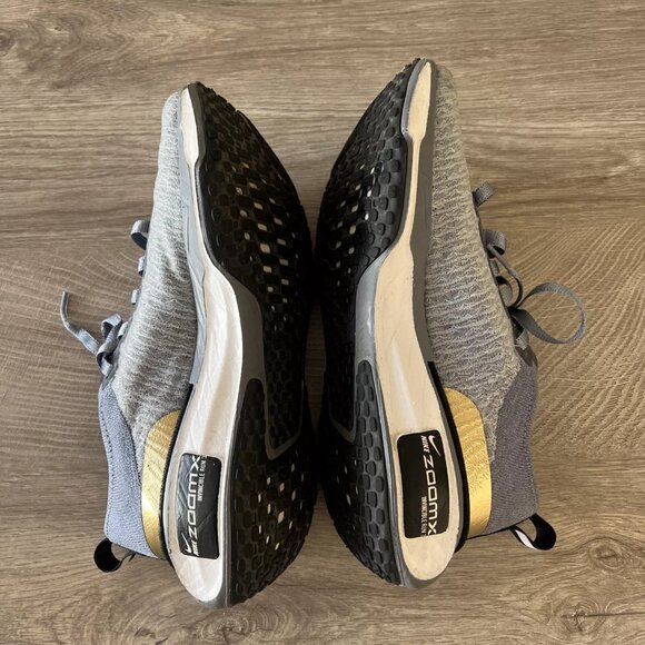 Nike ZoomX Invincible 3 Ashen Slate Metallic Gold Shoes DR2660-400 Womens Size 7 - Picture 6 of 10
